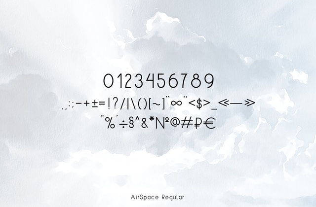 Air Space Light Font preview
